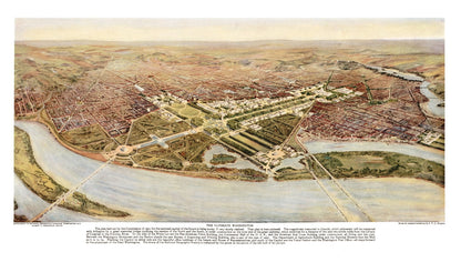 Vintage Map of Washington State, 1915