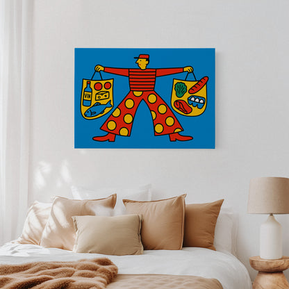 French Grocery Run Whimsical Kitchen Wall Art