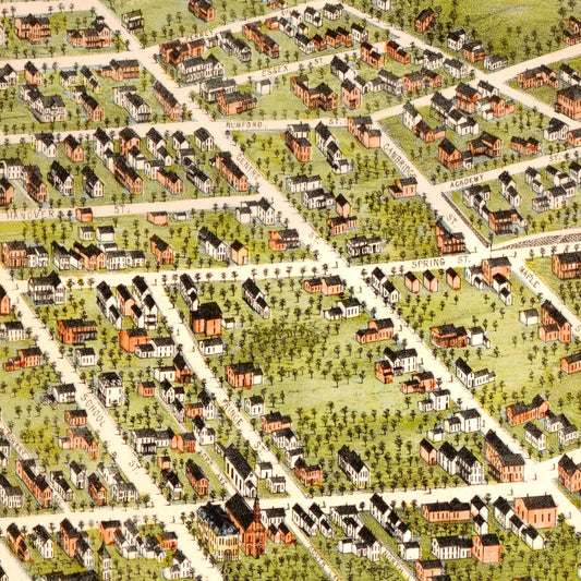 Vintage Map of Concord, New Hampshire, 1875