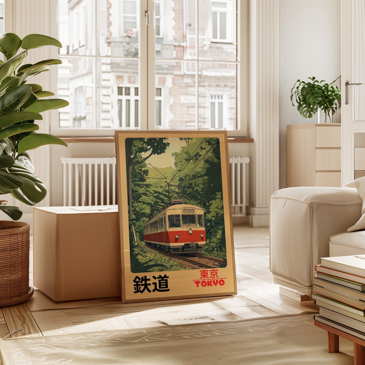 Retro Tokyo Railway Vintage Japanese Travel Print