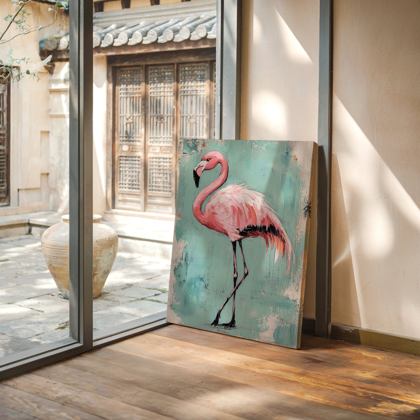 Flamingo Wall Art - Tropical Pink Bird Print