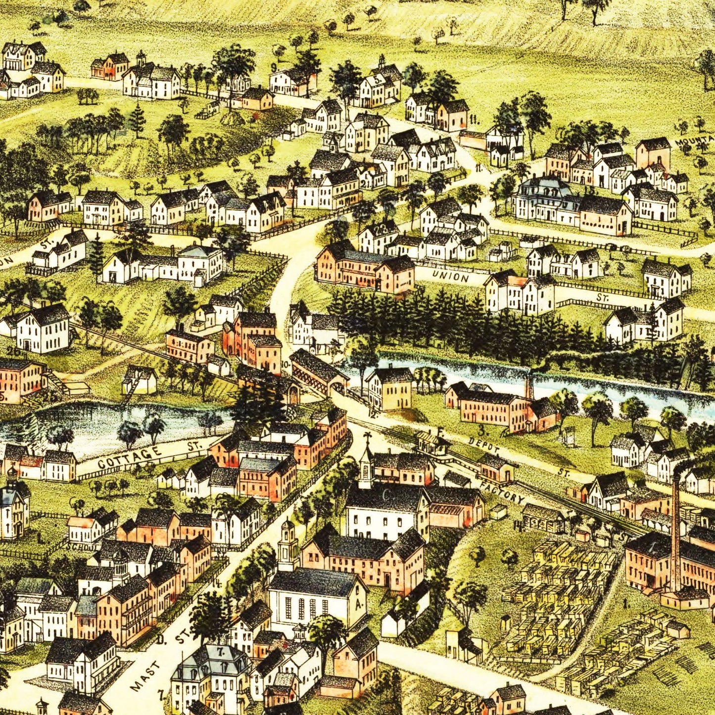 Vintage Map of Goffstown, New Hampshire, 1887 No. 2