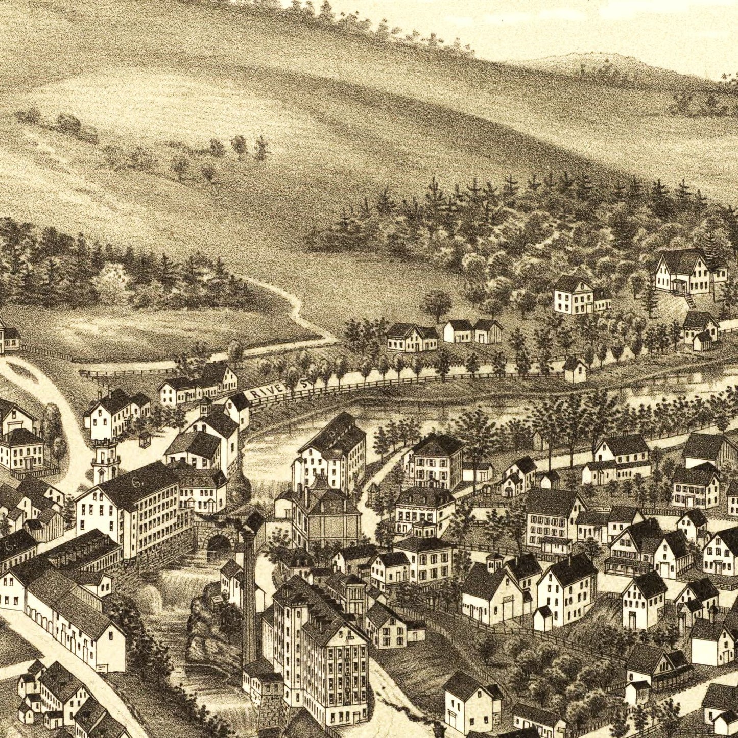 Vintage Map of Greenville, New Hampshire, 1886