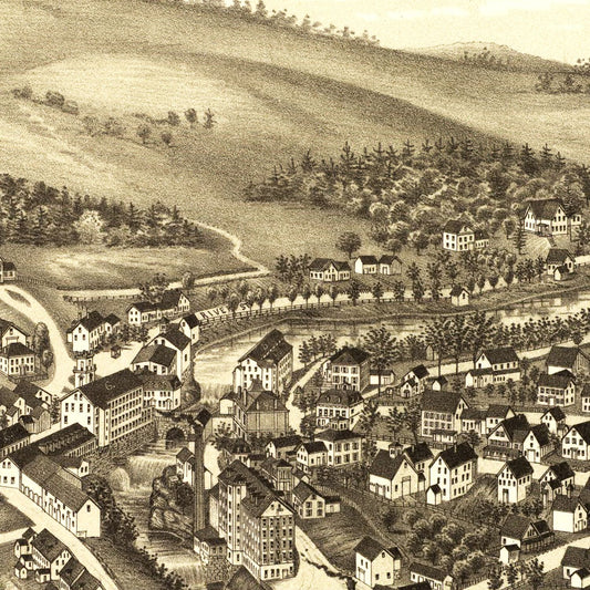 Vintage Map of Greenville, New Hampshire, 1886