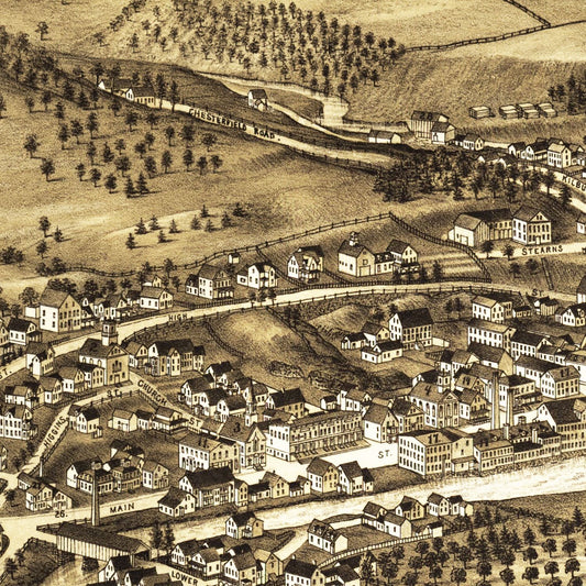 Vintage Map of Hinsdale, Cheshire County, New Hampshire, 1886