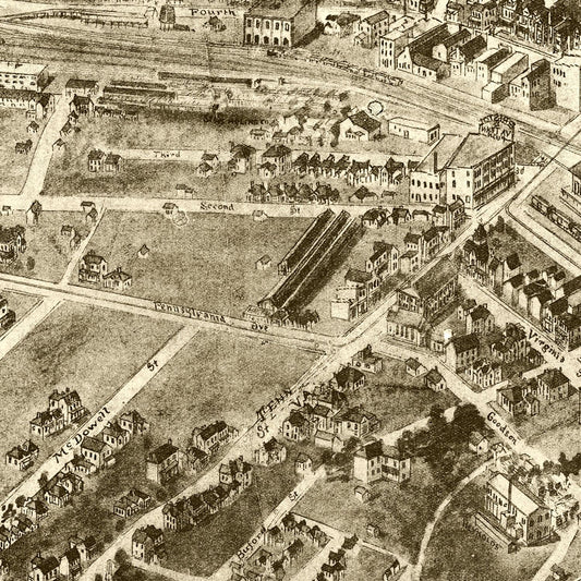 Vintage Map of Bristol, Virginia, 1912