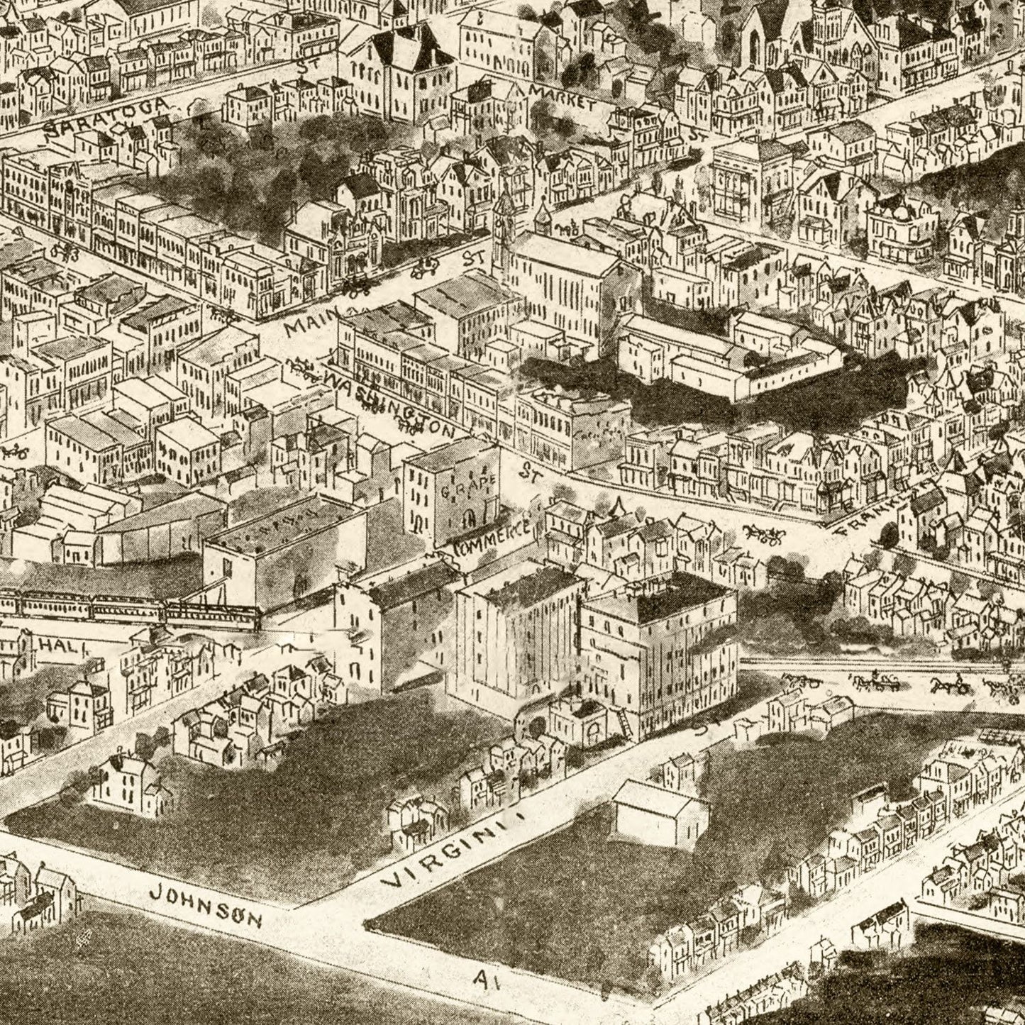 Vintage Map of Suffolk, Virginia, 1907
