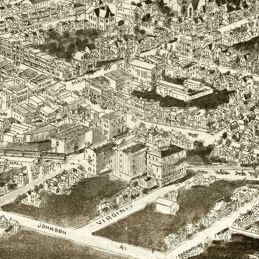 Vintage Map of Suffolk, Virginia, 1907