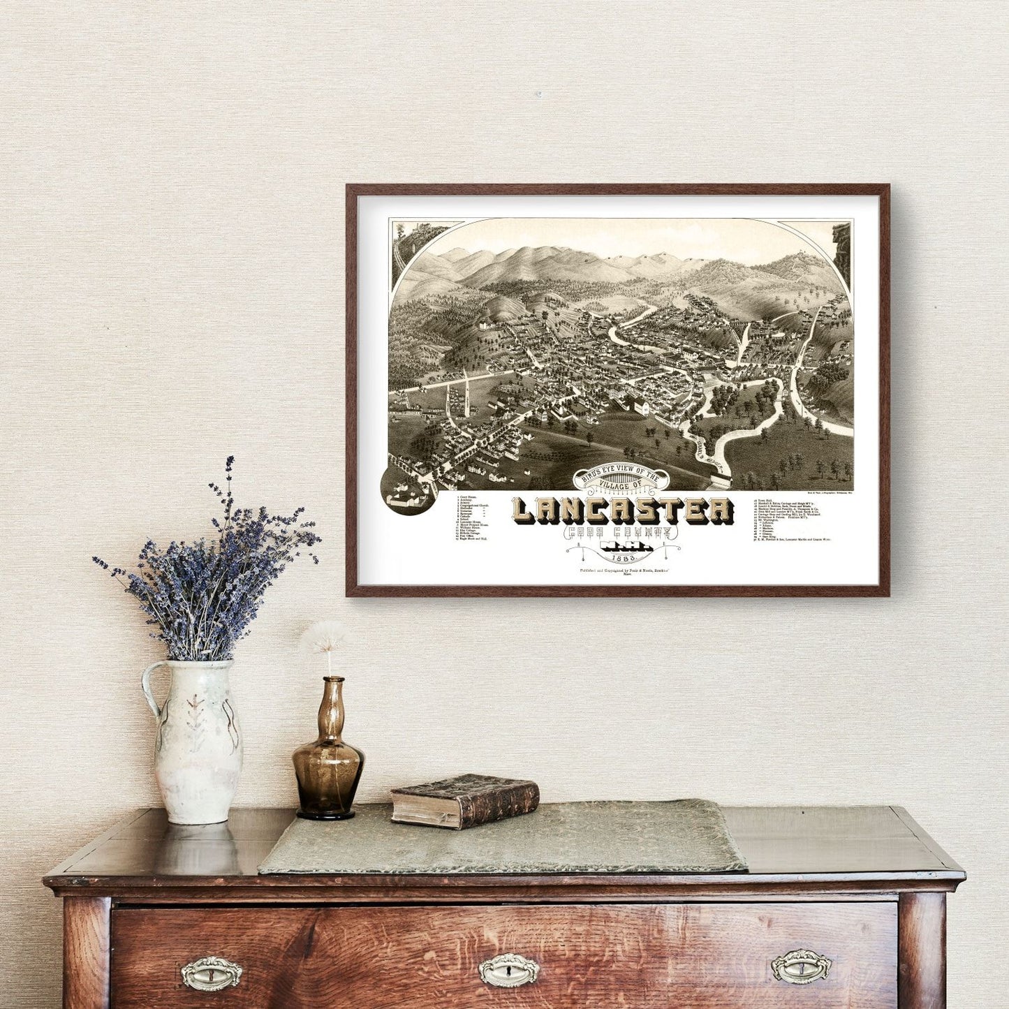 Vintage Map of Lancaster, New Hampshire, 1883