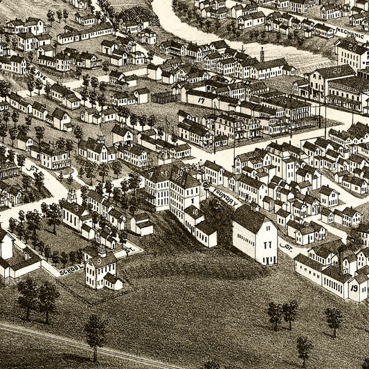 Vintage Map of Lancaster, New Hampshire, 1883