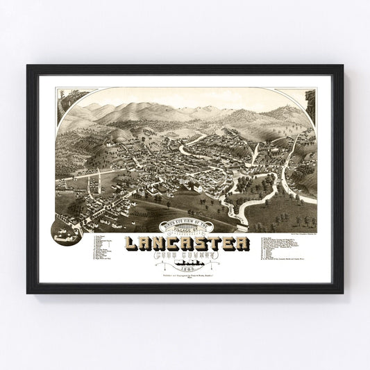 Vintage map of Lancaster, New Hampshire, 1883