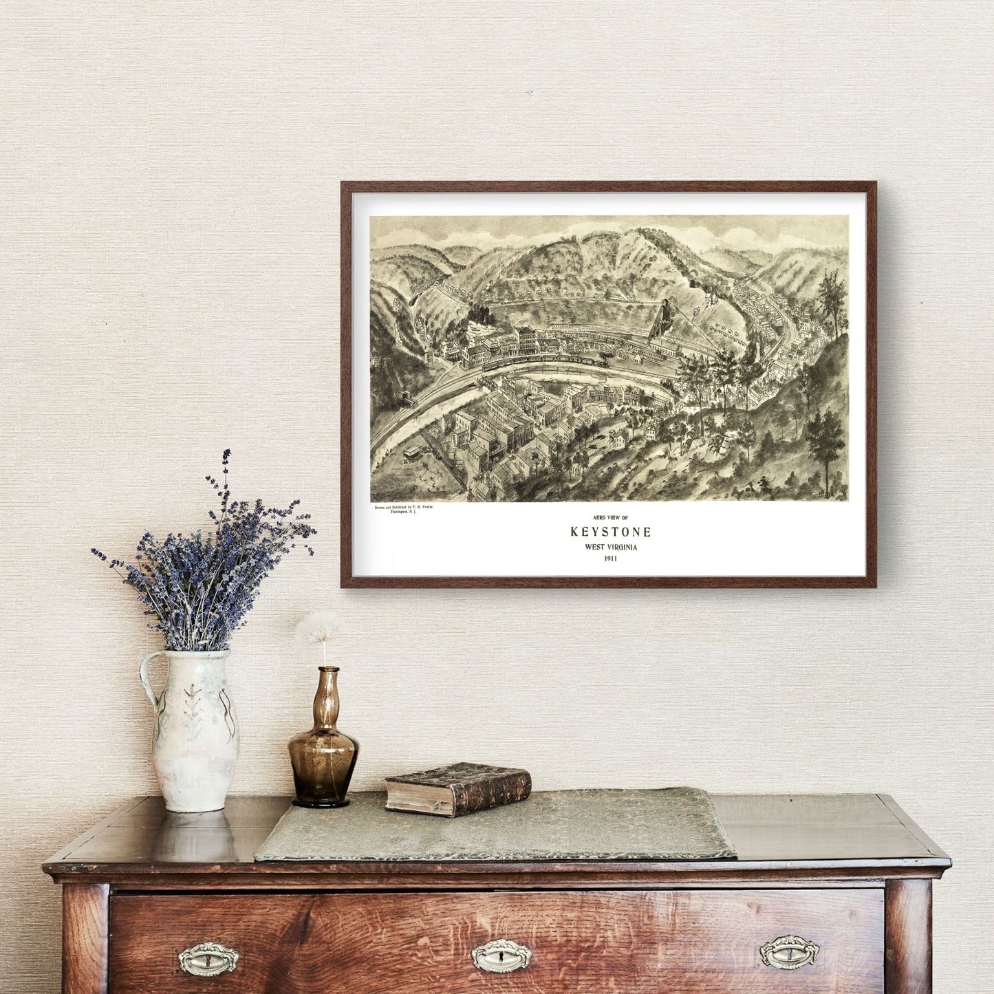 Vintage Map of Keystone, West Virginia, 1911