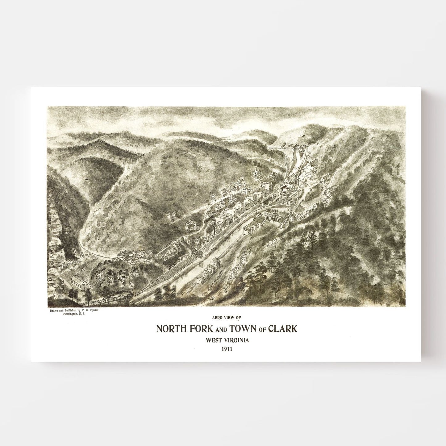Vintage Map of Northfork, West Virginia, 1911