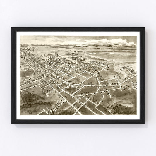 vintage map of Hickory, North Carolina, 1907