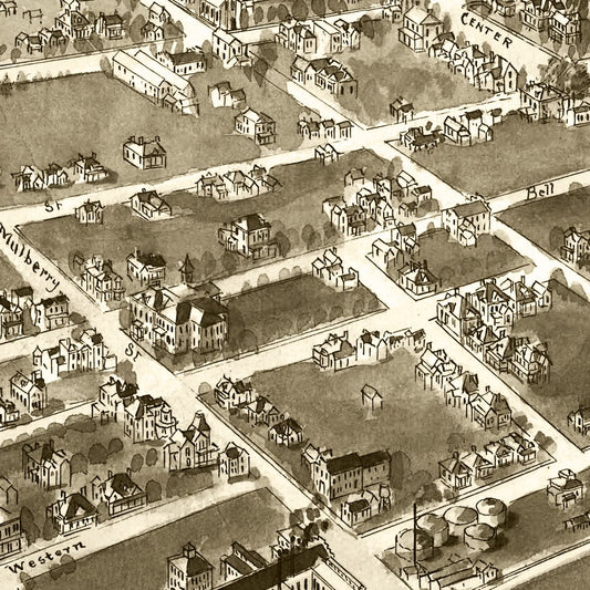 Vintage Map of Statesville, North Carolina, 1907