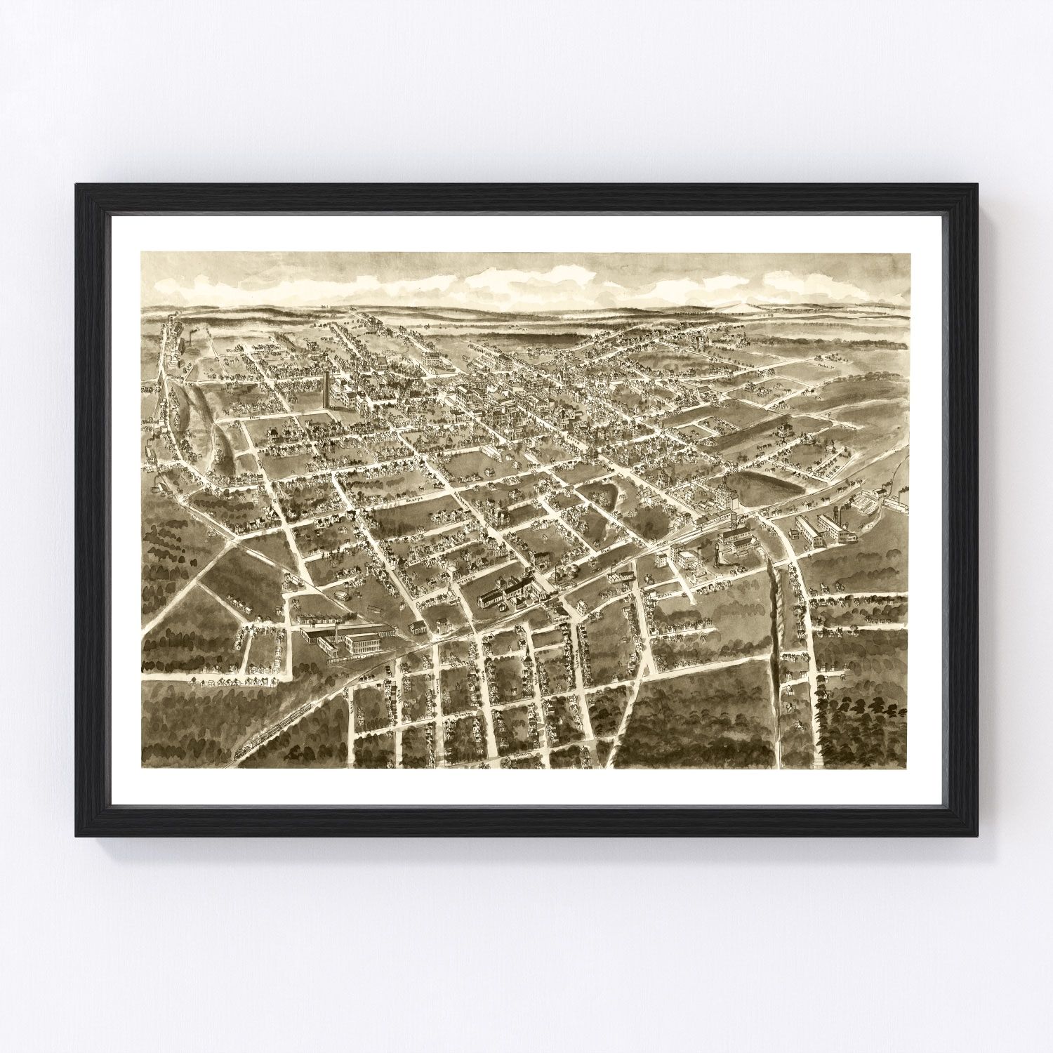Vintage map of Statesville, North Carolina, 1907