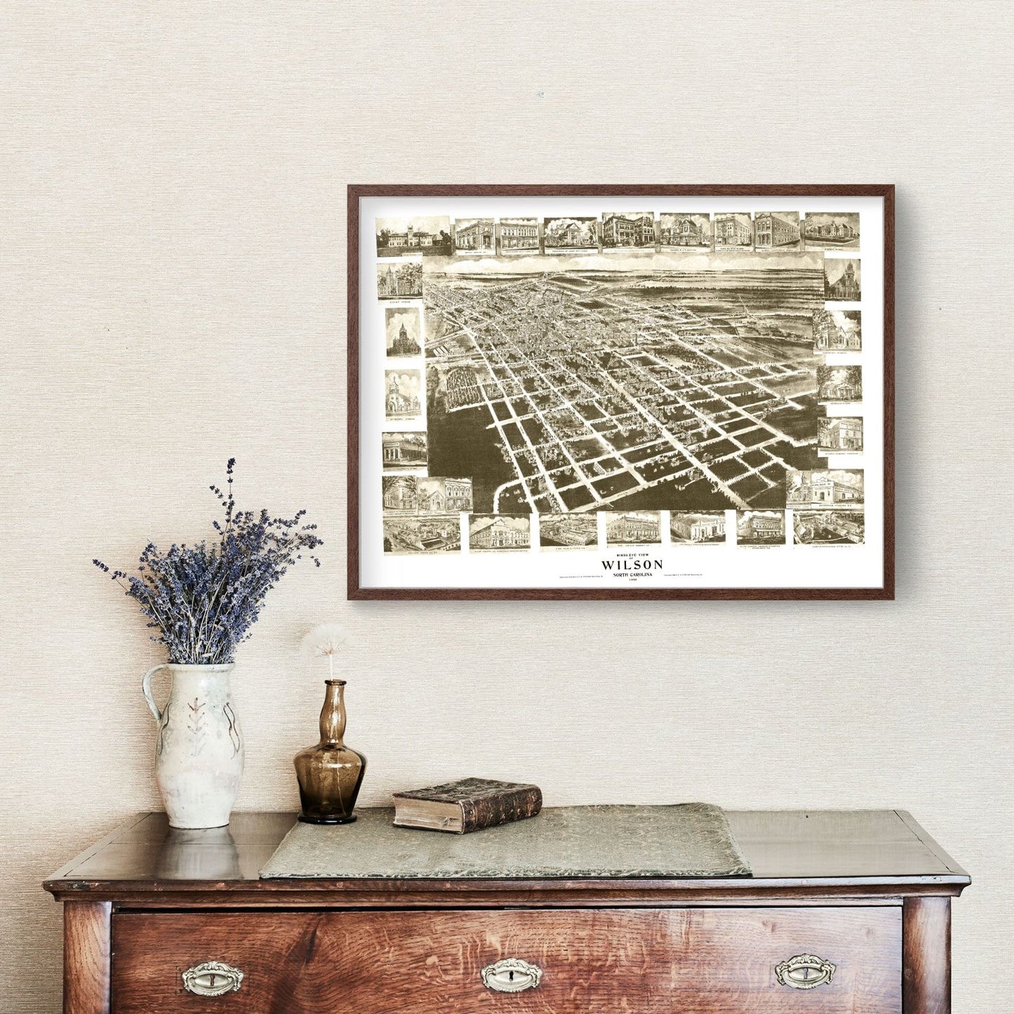 Vintage Map of Wilson, North Carolina, 1908