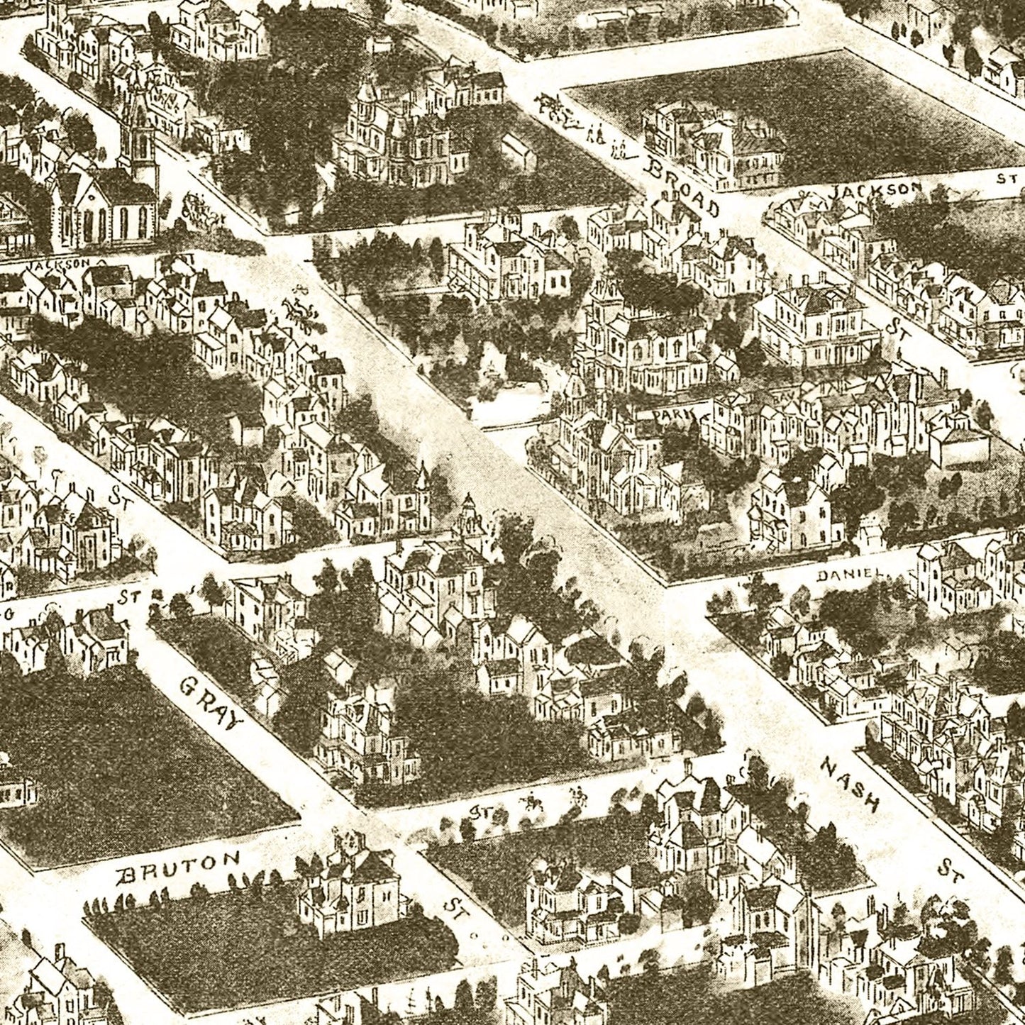 Vintage Map of Wilson, North Carolina, 1908