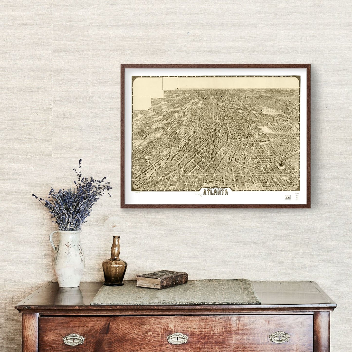 Vintage Map of Atlanta, Georgia, 1919