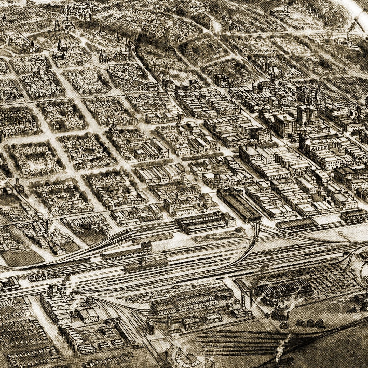 Vintage Map of Macon, Georgia, 1912