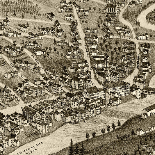Vintage Map of Littleton, New Hampshire, 1883