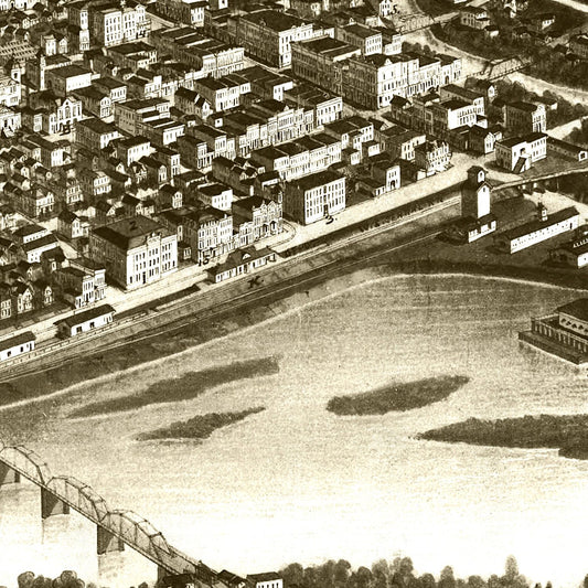 Vintage Map of Chippewa Falls, Wisconsin, 1906