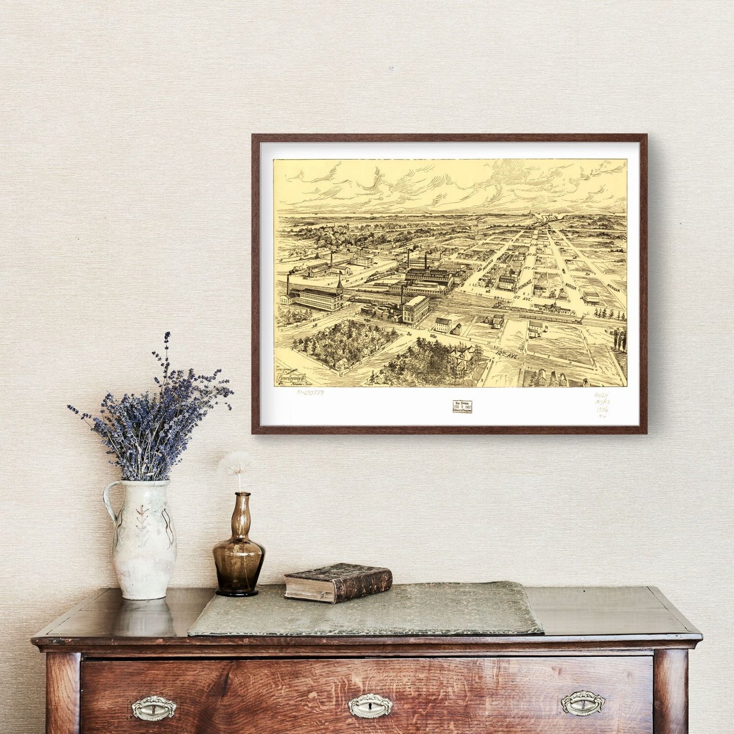 Vintage Map of Milwaukee, Wisconsin, 1906