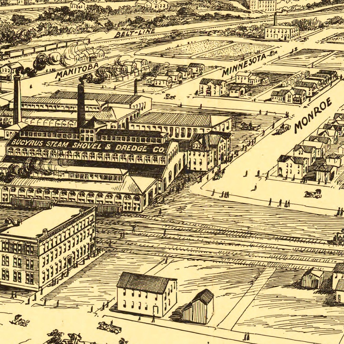 Vintage Map of Milwaukee, Wisconsin, 1906