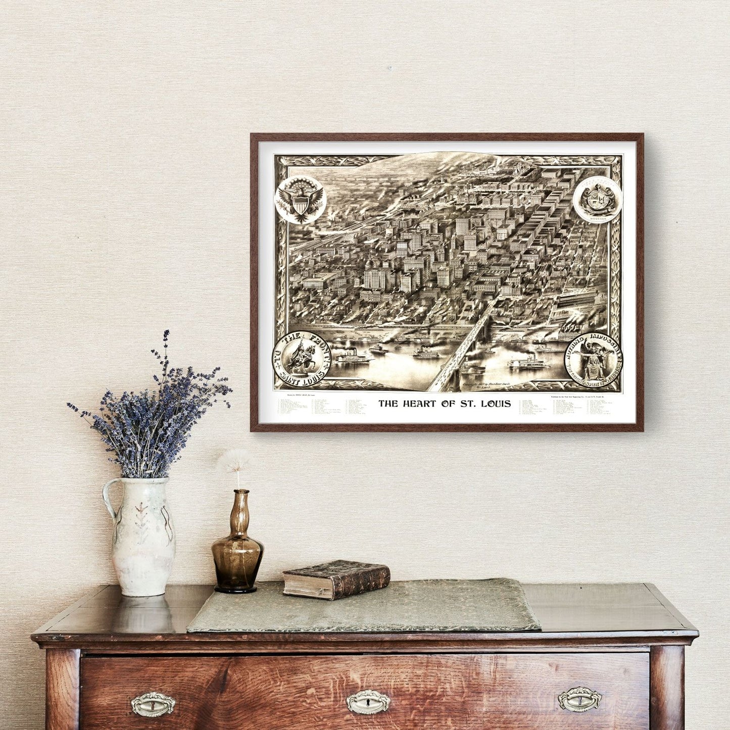 Vintage Map of St. Louis, Missouri, 1907