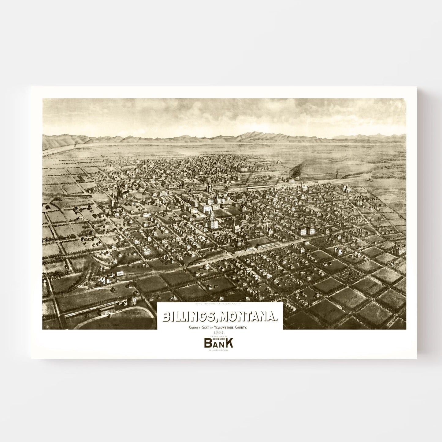 Vintage Map of Billings, Montana, 1904