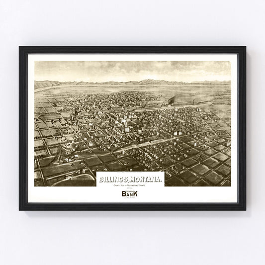 Vintage map of Billings, Montana, 1904