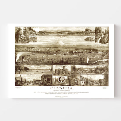 Vintage Map of Olympia, Washington, 1903