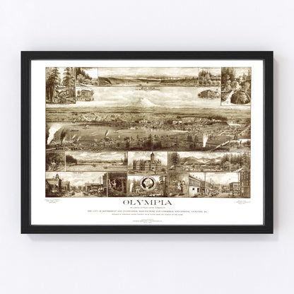 vintage map of Olympia, Washington, 1903