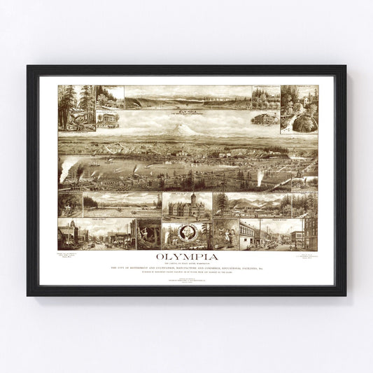 vintage map of Olympia, Washington, 1903