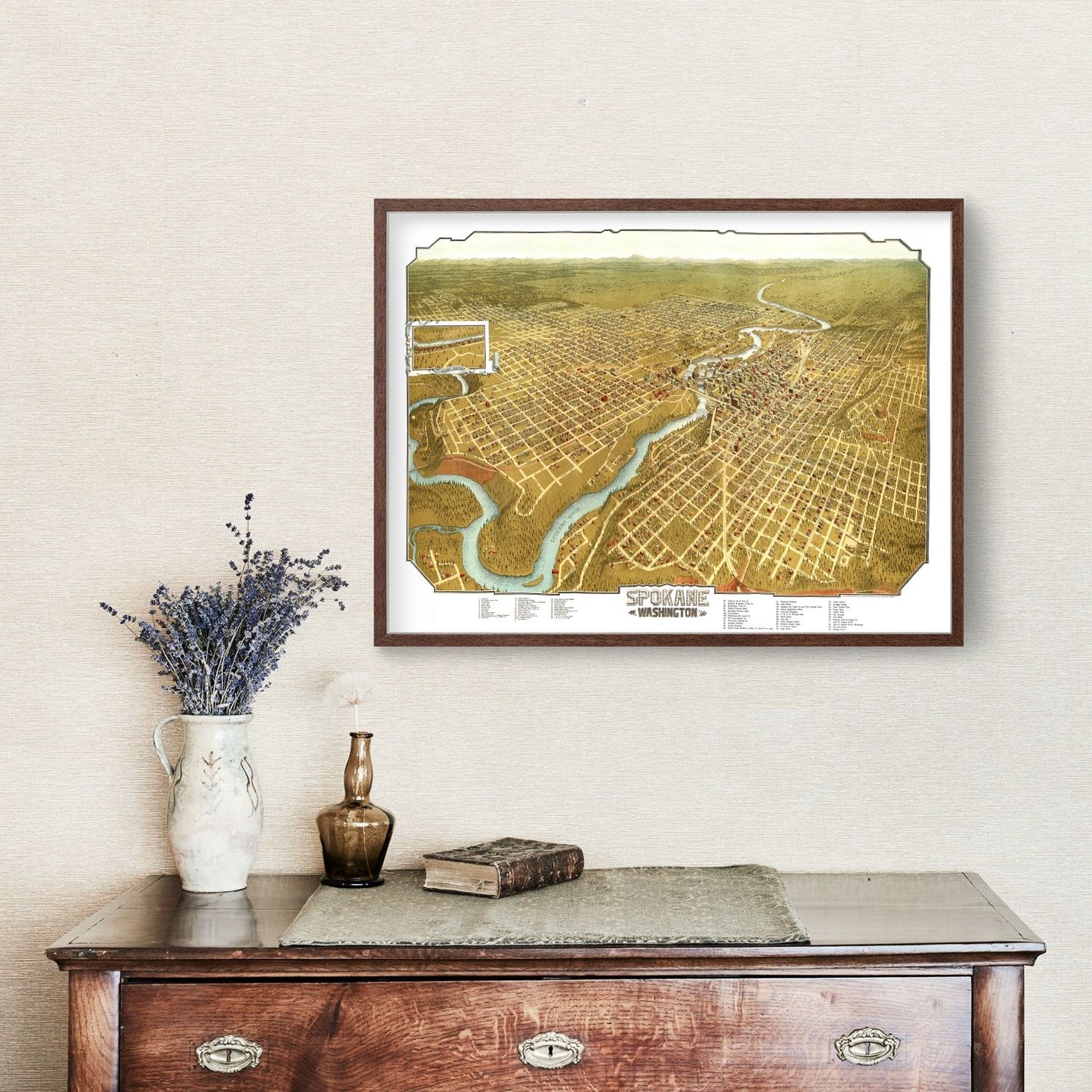 Vintage Map of Spokane, Washington, 1905