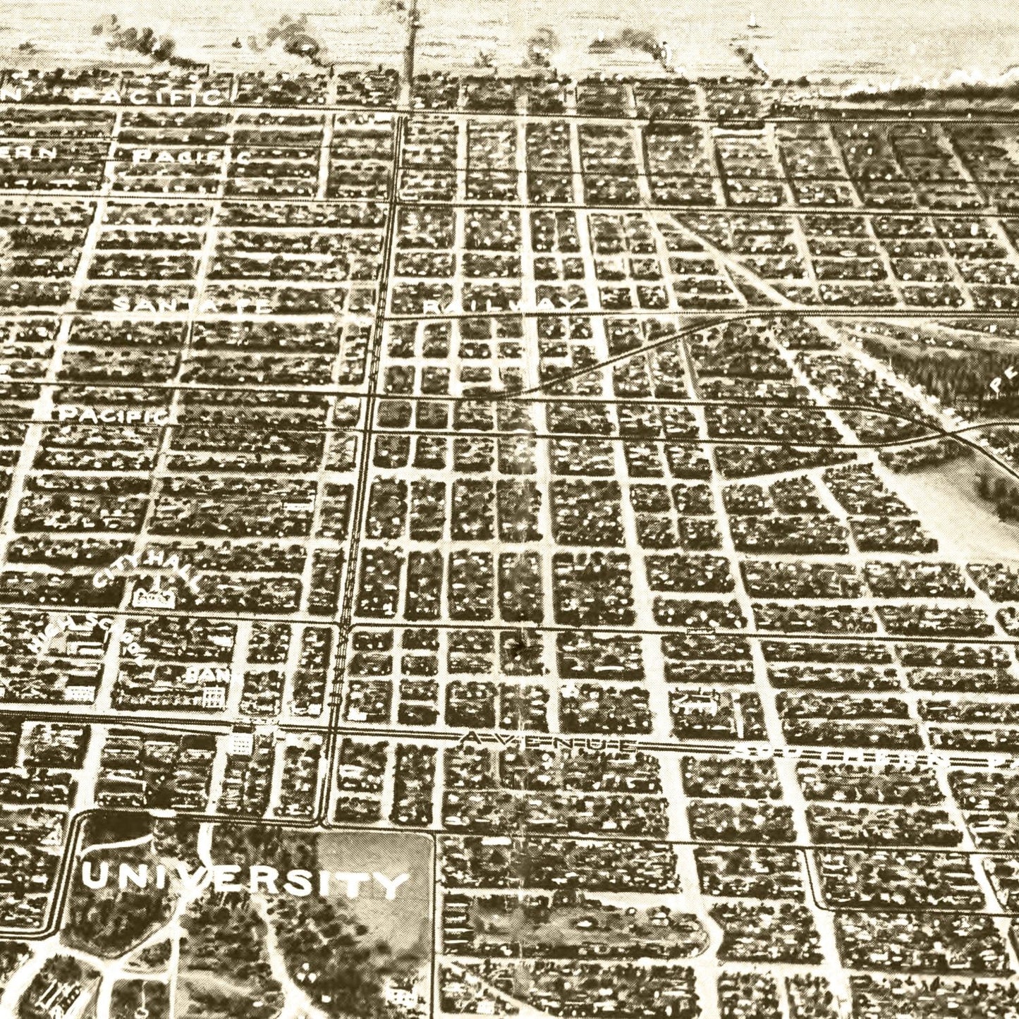 Vintage Map of Berkeley, California, 1909