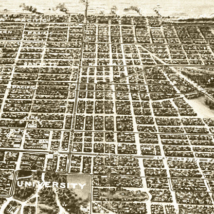 Vintage Map of Berkeley, California, 1909