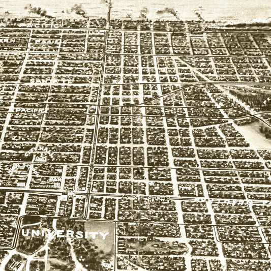 Vintage Map of Berkeley, California, 1909
