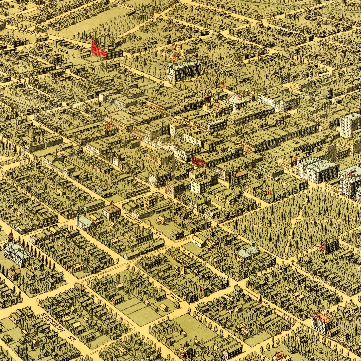 Vintage Map of San Jose, California, 1901