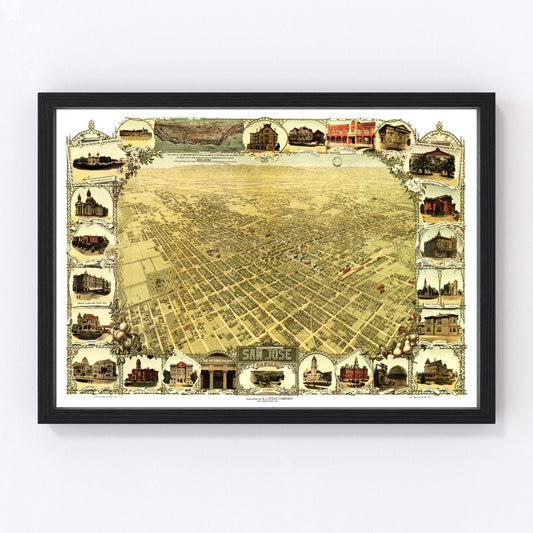 Vintage map of San Jose, California, 1901
