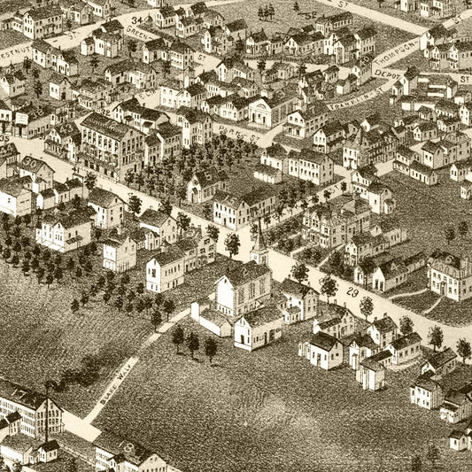Vintage Map of Pittsfield, New Hampshire, 1884