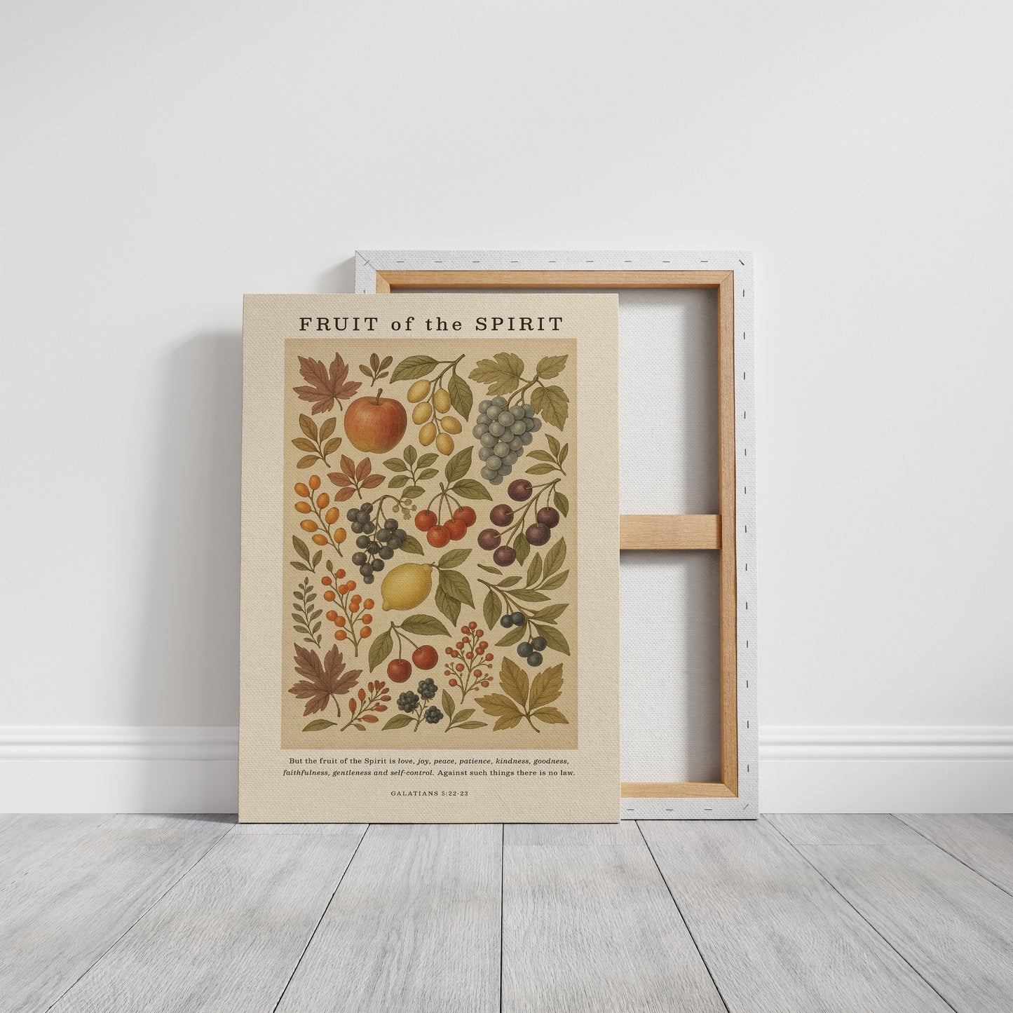 Fruit of the Spirit Botanical Faith Wall Art Print