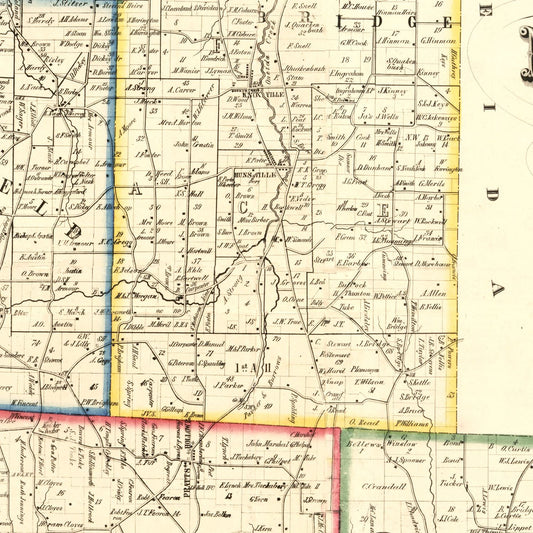 Vintage Map of Madison County, New York, 1853