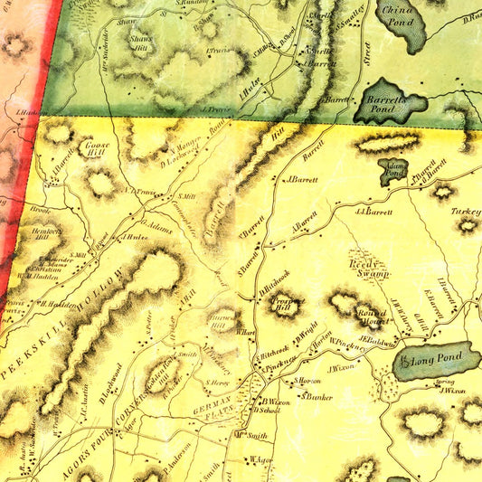 Vintage Map of Putnam County, New York, 1854
