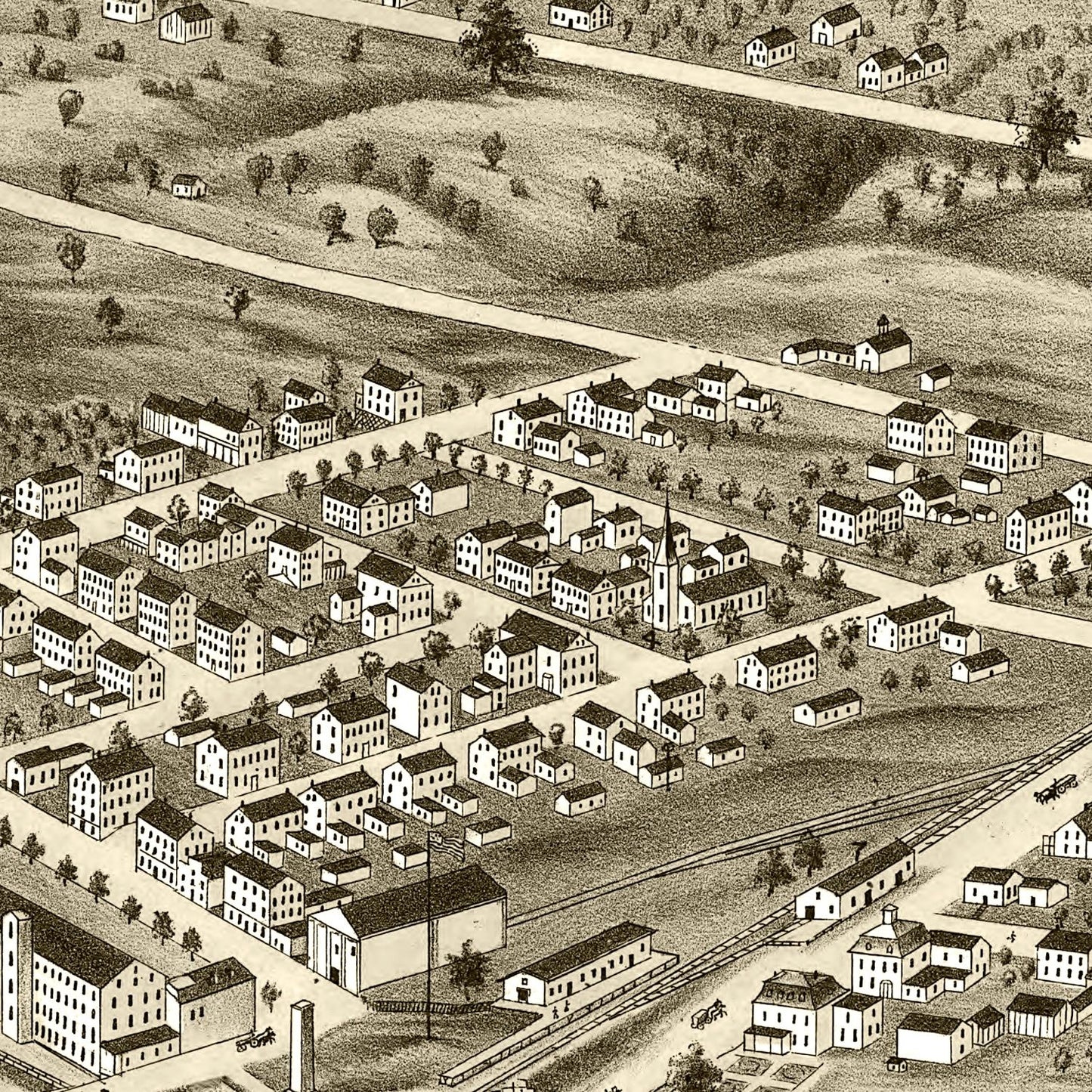 Vintage Map of Salmon Falls, New Hampshire, 1877