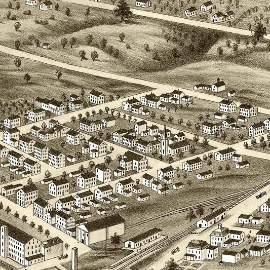 Vintage Map of Salmon Falls, New Hampshire, 1877