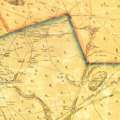 Vintage Map of Burlington County, New Jersey, 1859