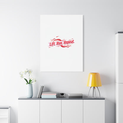 Lift Run Repeat Gym Motivation Canvas Wall Art