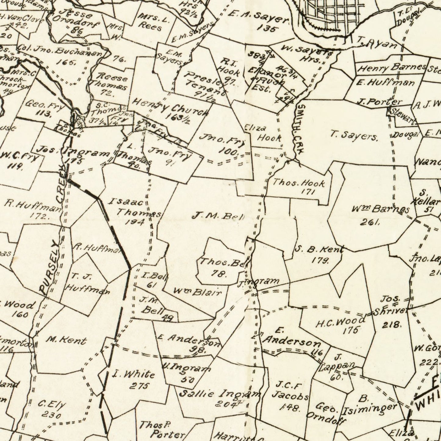 Vintage Map of Greene County, Pennsylvania, 1897