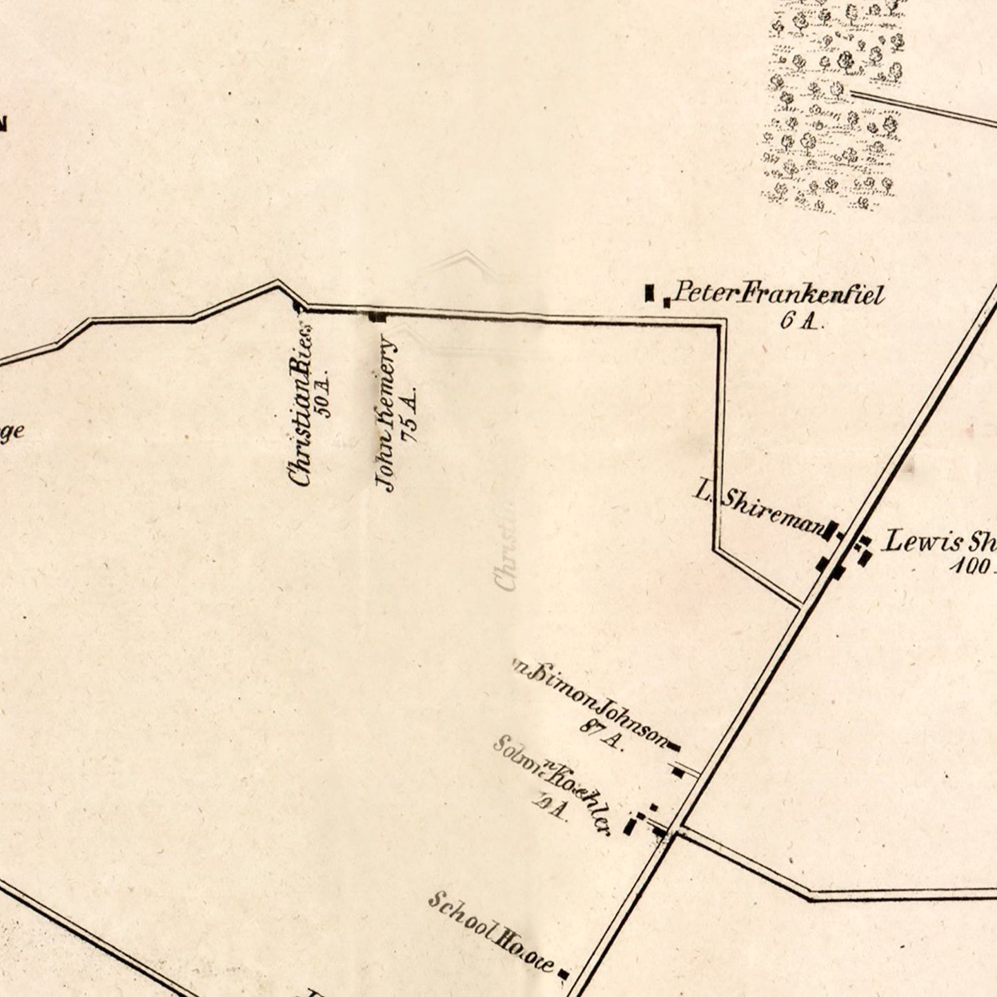 Vintage Map of Northampton County, Pennsylvania, 1850